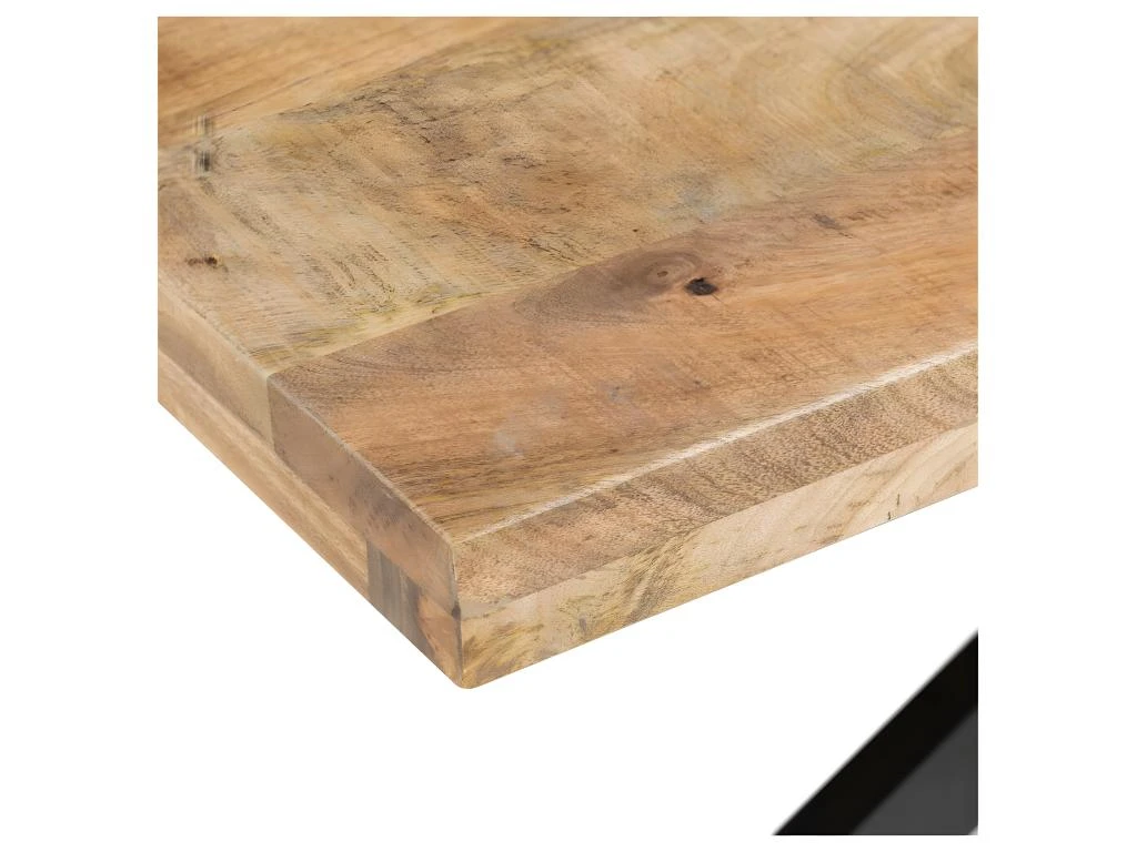 Table De Repas Rectangulaire 180 Cm Bois Brut/Noir - AMANDIA 3 Table De Repas Rectangulaire 180 Cm Bois Brut/Noir - AMANDIA – Image 3