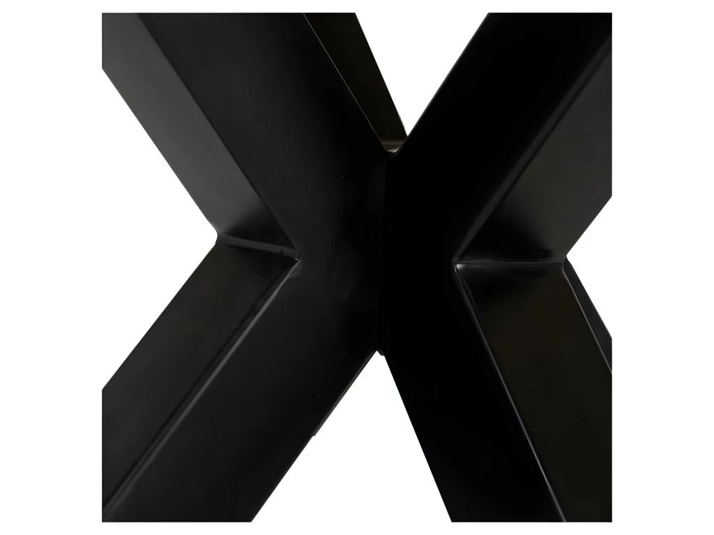 Table De Repas Carrée Bois Brut/Métal - CARALI 6 Table De Repas Carrée Bois Brut/Métal - CARALI – Image 6