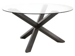 Table à Manger CENTAURI - 4 Couverts - Bois Et Verre Trempé -Deco.fr Soldes Boutique table a manger 227671