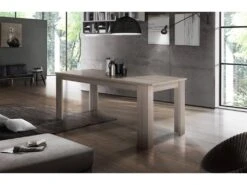 Table à Rallonge Dkofle, Console Extensible Jusqu'à 10 Places, Console Extensible 100% Made In Italy, 140/190x90h75 Cm, Orme Nacré -Deco.fr Soldes Boutique table a manger 22859107