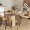 Table à Manger Pliante Mobile Sur Roulettes Avec 2 Plateaux Rabattables Et 2 étagères Intégrées - 140 X 80 X 74 Cm Naturel -Deco.fr Soldes Boutique table a manger 22967233