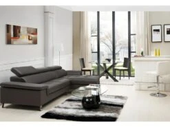 Table à Manger CENTAURI - 4 Couverts - Bois Et Verre Trempé -Deco.fr Soldes Boutique table a manger 240489