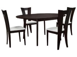 Ensemble Table + 4 Chaises TIFFANY - Hêtre Massif - Wengé -Deco.fr Soldes Boutique table a manger 305347