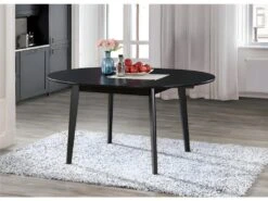 Table Ovale Extensible TIFFANY - 4 à 6 Couverts - Hêtre Massif - Wengé