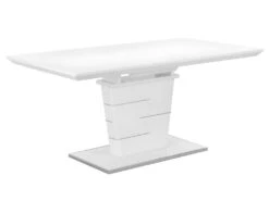 Table à Manger Extensible AMELLE - 6 à 8 Couverts - MDF Laqué Blanc -Deco.fr Soldes Boutique table a manger 384989