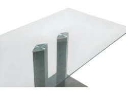 Table à Manger DENIZE - 6 Couverts - Verre Trempé Et MDF Aspect Béton 9 Table à Manger DENIZE - 6 Couverts - Verre Trempé Et MDF Aspect Béton -Deco.fr Soldes Boutique table a manger 385747