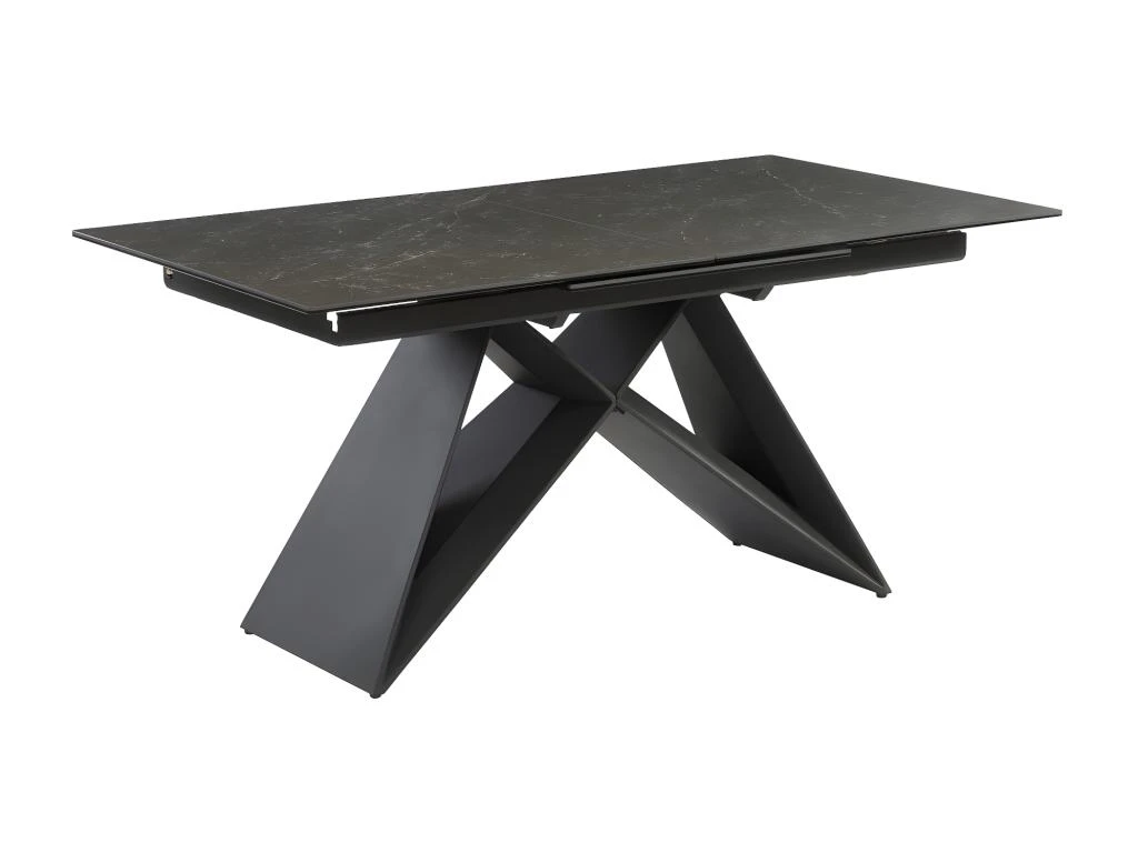 Table à Manger Extensible LIBSY - 6 à 8 Couverts - Céramique Et Métal - Noir 6 Table à Manger Extensible LIBSY - 6 à 8 Couverts - Céramique Et Métal - Noir – Image 6