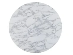 Table à Manger Ronde MANAGA - 4 Couverts - MDF Blanc Effet Marbre -Deco.fr Soldes Boutique table a manger 402653