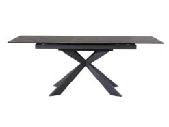 Table à Manger Extensible ALBINA - 6 à 8 Couverts - Céramique & Verre Trempé - Anthracite -Deco.fr Soldes Boutique table a manger 433661