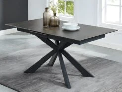 Table à Manger Extensible ALBINA - 6 à 8 Couverts - Céramique & Verre Trempé - Anthracite -Deco.fr Soldes Boutique table a manger 433667