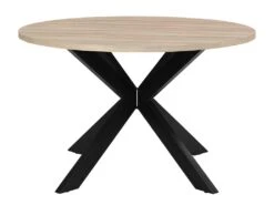 Table à Manger TILKI - 4 Couverts - MDF & Métal - Chêne Et Noir -Deco.fr Soldes Boutique table a manger 439179