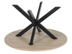 Table à Manger TILKI - 4 Couverts - MDF & Métal - Chêne Et Noir -Deco.fr Soldes Boutique table a manger 439185