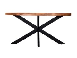 Table à Manger - 6 Couverts - Bois De Manguier Et Métal Noir - KUMAR 12 Table à Manger - 6 Couverts - Bois De Manguier Et Métal Noir - KUMAR -Deco.fr Soldes Boutique table a manger 494051