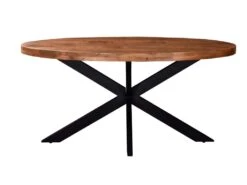 Table à Manger - 6 Couverts - Bois De Manguier Et Métal Noir - KUMAR 9 Table à Manger - 6 Couverts - Bois De Manguier Et Métal Noir - KUMAR -Deco.fr Soldes Boutique table a manger 494053