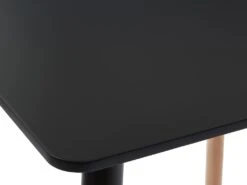 Table à Manger 2 Couverts En MDF Et Hêtre - Noir - CARISELA -Deco.fr Soldes Boutique table a manger 7947169