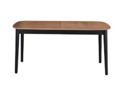 Table à Manger Extensible 6 à 8 Couverts En MDF Et Hévéa - Naturel Et Noir - VISBY -Deco.fr Soldes Boutique table a manger 8262373