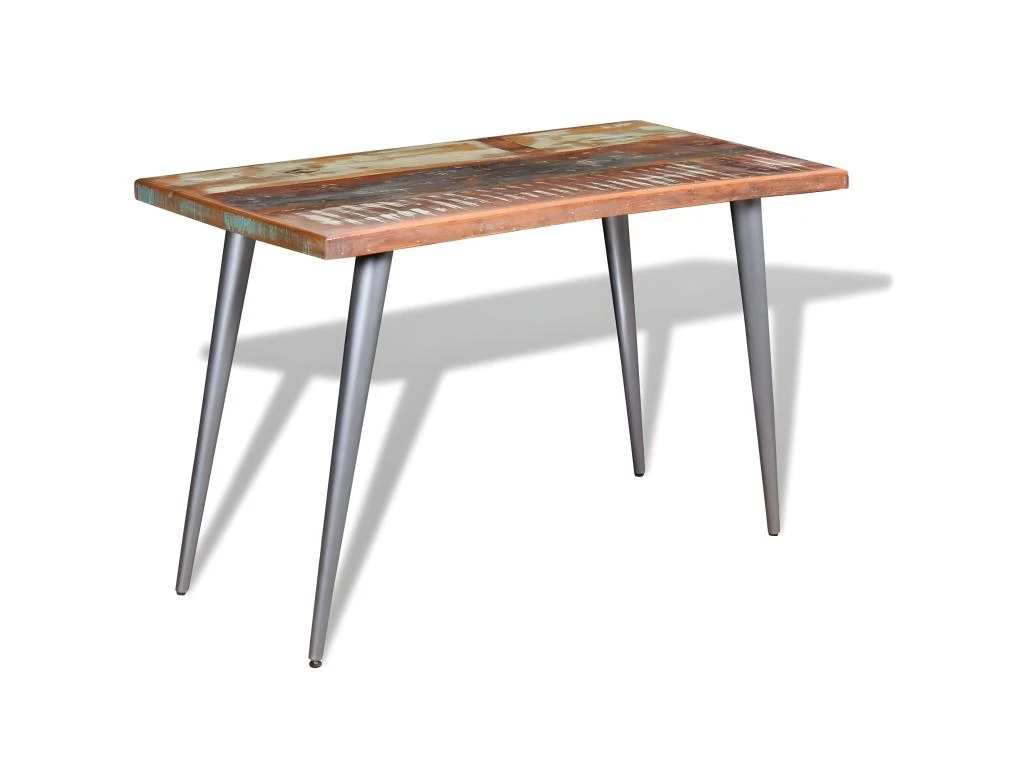 Table De Salon Salle à Manger Design Bois De Récupération 120 X 60 X 76 Cm 0902177 1 Table De Salon Salle à Manger Design Bois De Récupération 120 X 60 X 76 Cm 0902177