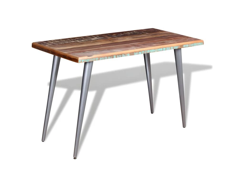 Table De Salon Salle à Manger Design Bois De Récupération 120 X 60 X 76 Cm 0902177 4 Table De Salon Salle à Manger Design Bois De Récupération 120 X 60 X 76 Cm 0902177 – Image 4