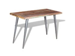 Table De Salon Salle à Manger Design Bois De Récupération 120 X 60 X 76 Cm 0902177 9 Table De Salon Salle à Manger Design Bois De Récupération 120 X 60 X 76 Cm 0902177 -Deco.fr Soldes Boutique table a manger 8939889