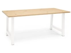 Table à Manger Nina Naturelle Et Blanche 140x80cm