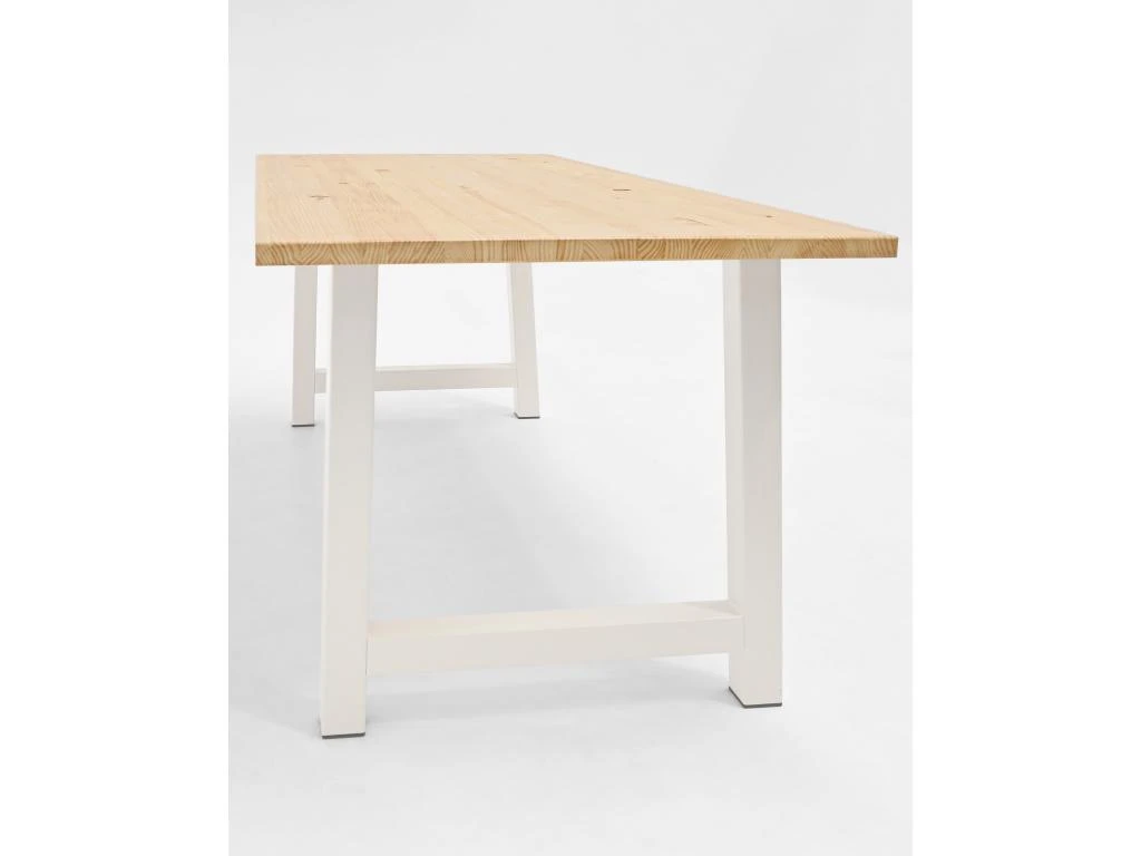 Table à Manger Nina Naturelle Et Blanche 140x80cm 6 Table à Manger Nina Naturelle Et Blanche 140x80cm – Image 6