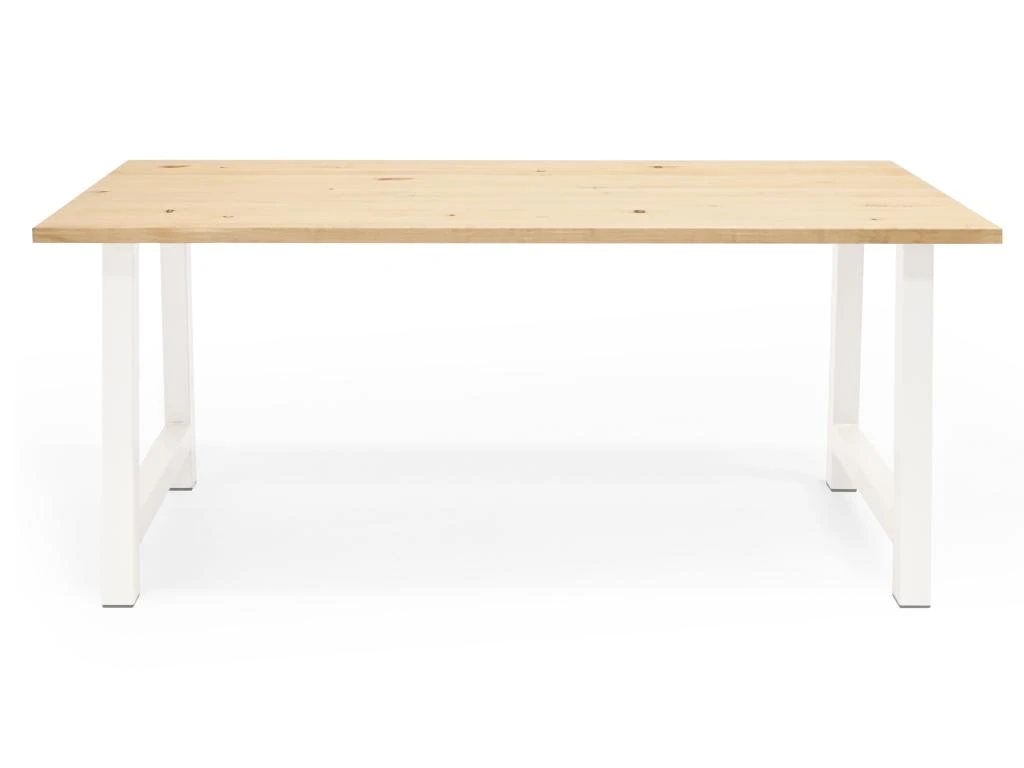 Table à Manger Nina Naturelle Et Blanche 140x80cm 7 Table à Manger Nina Naturelle Et Blanche 140x80cm – Image 7