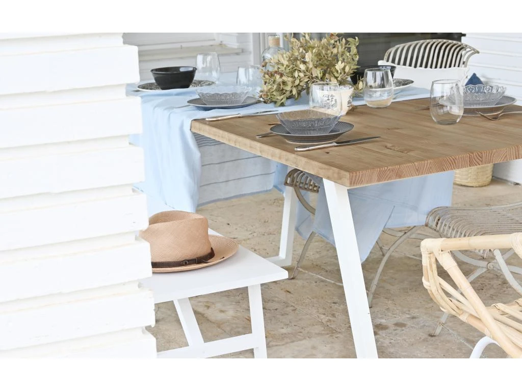 Table à Manger Gala Chêne Foncé Et Blanche 180cm 3 Table à Manger Gala Chêne Foncé Et Blanche 180cm – Image 3