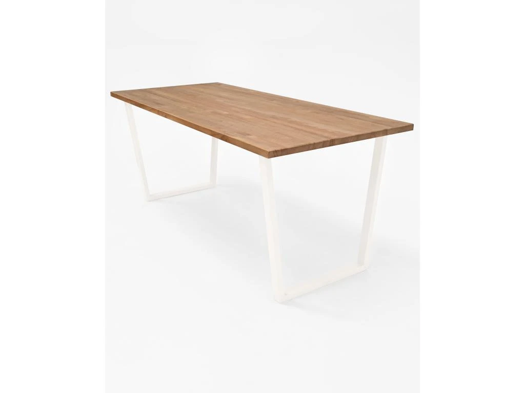 Table à Manger Gala Chêne Foncé Et Blanche 180cm 4 Table à Manger Gala Chêne Foncé Et Blanche 180cm – Image 4