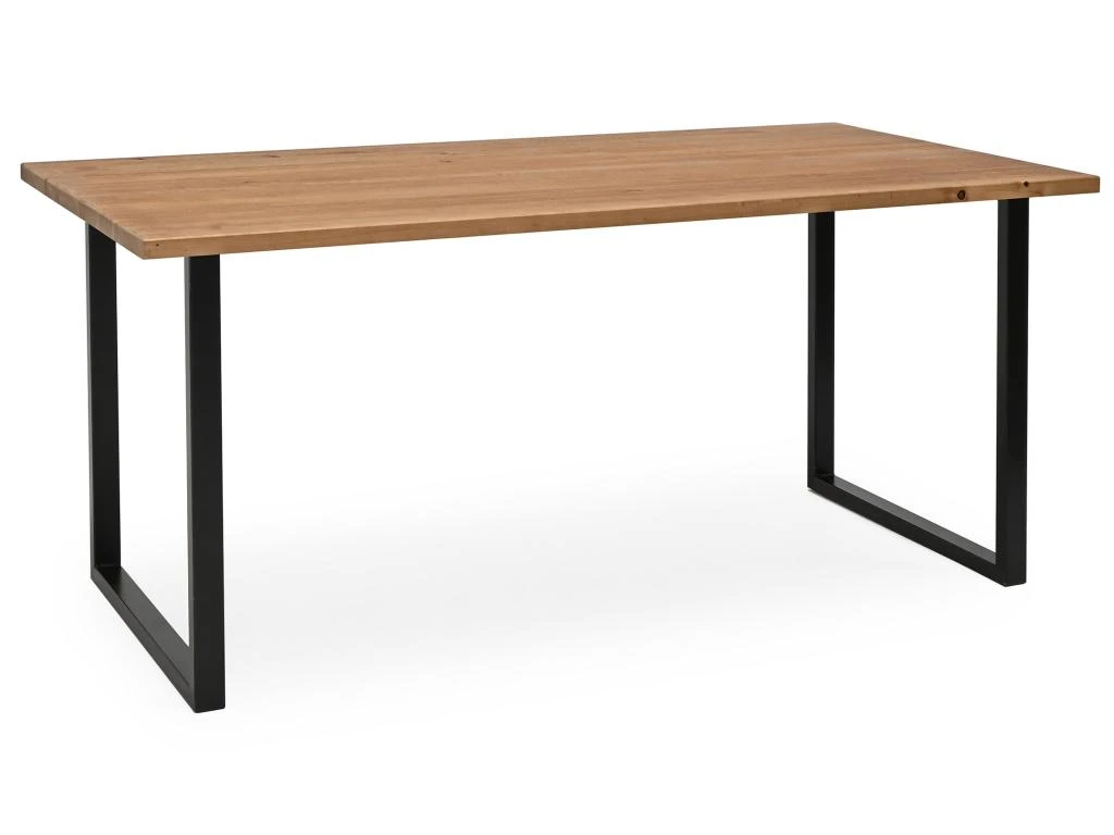 Table à Manger Zocco Chêne Foncé Et Noir 180x80cm 1 Table à Manger Zocco Chêne Foncé Et Noir 180x80cm