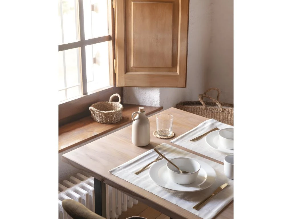 Table à Manger Zocco Chêne Foncé Et Noir 180x80cm 2 Table à Manger Zocco Chêne Foncé Et Noir 180x80cm – Image 2