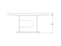 HOFFMAN - Table De Repas Allongeable à Pied Central Gris Aspect Pierre -Deco.fr Soldes Boutique table a manger 8942925