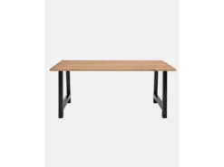 Table à Manger Nina Chêne Foncé Et Noir 180x80cm -Deco.fr Soldes Boutique table a manger 8942965