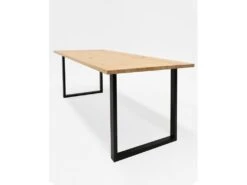 Table à Manger Zocco Naturelle Et Noir 180x80cm -Deco.fr Soldes Boutique table a manger 8943269