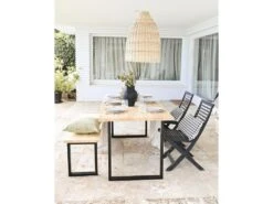 Table à Manger Zocco Naturelle Et Noir 180x80cm -Deco.fr Soldes Boutique table a manger 8943273