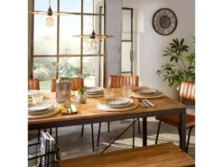 Table Salle à Manger Edena Atmosphera - Naturel -Deco.fr Soldes Boutique table a manger 8943321