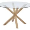 Table à Manger Ronde ALEX, ø120cm - Verre Et Métal- Style Moderne -Deco.fr Soldes Boutique table a manger 8943509
