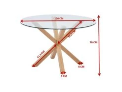 Table à Manger Ronde ALEX, ø120cm - Verre Et Métal- Style Moderne 7 Table à Manger Ronde ALEX, ø120cm - Verre Et Métal- Style Moderne -Deco.fr Soldes Boutique table a manger 8943515