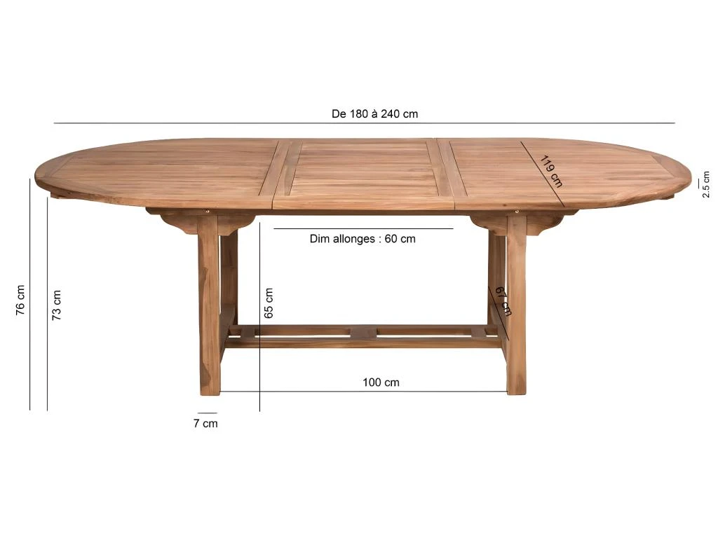Table à Manger En Bois De Teck Pérou 3 Table à Manger En Bois De Teck Pérou – Image 3