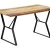 Table De Salon Salle à Manger Design 140x80x76cm Bois De Récupération Massif 0902153 -Deco.fr Soldes Boutique table a manger 8944817
