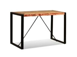 Table De Salon Salle à Manger Design Bois De Récupération Massif 120 Cm 0902181 -Deco.fr Soldes Boutique table a manger 8944883