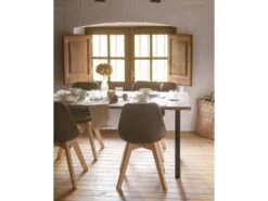 Table à Manger Zocco Chêne Foncé Et Noir 120x80cm -Deco.fr Soldes Boutique table a manger 8945083