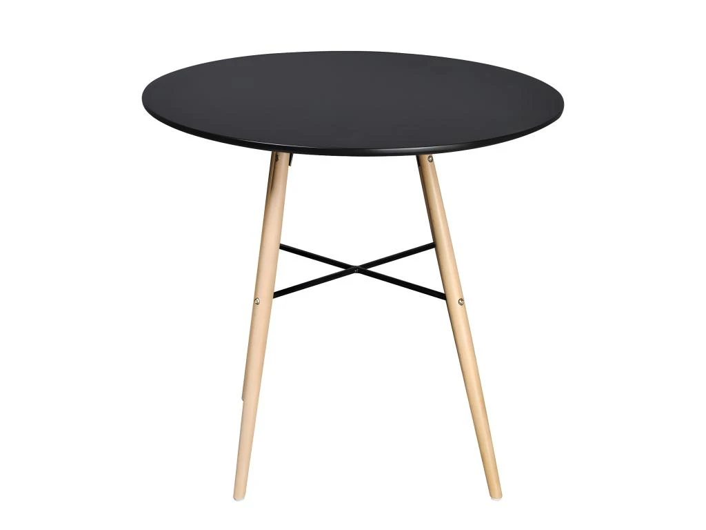 Table De Salon Salle à Manger Dîner Design Ronde Mdf Noir 0902241 2 Table De Salon Salle à Manger Dîner Design Ronde Mdf Noir 0902241 – Image 2