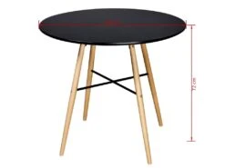 Table De Salon Salle à Manger Dîner Design Ronde Mdf Noir 0902241 5 Table De Salon Salle à Manger Dîner Design Ronde Mdf Noir 0902241 -Deco.fr Soldes Boutique table a manger 8945089