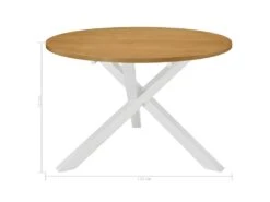 Table De Salon Salle à Manger Design Blanc 120 Cm MDF 0902299 -Deco.fr Soldes Boutique table a manger 8945301