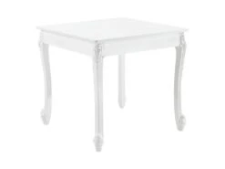 Table De Salle à Manger Carrée Design élégant Pour 2 Personnes MDF Plastique 80 X 80 X 76 Cm Blanc 03_0006260