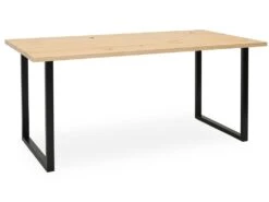 Table Ă Manger Zocco Naturelle Et Noir 200x80cm