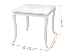 Table De Salon Salle à Manger Design 80 Cm Laquée Blanche 0902293 7 Table De Salon Salle à Manger Design 80 Cm Laquée Blanche 0902293 -Deco.fr Soldes Boutique table a manger 8945987