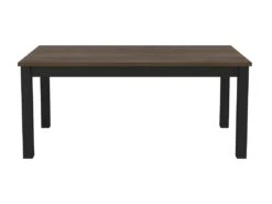 Table 6 Personnes Pour Pour Salle à Manger Collection DARWIN. Plateau Chêne Foncé. Pieds Noirs