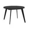 Table Ronde Extensible 110/155 Cm Plateau Noir - Pieds Métal - VANESSA -Deco.fr Soldes Boutique table a manger 9177553