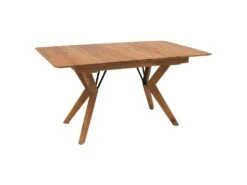 Table Extensible Plateau Et Piètement Chêne Massif 200/250 Cm - GRONE